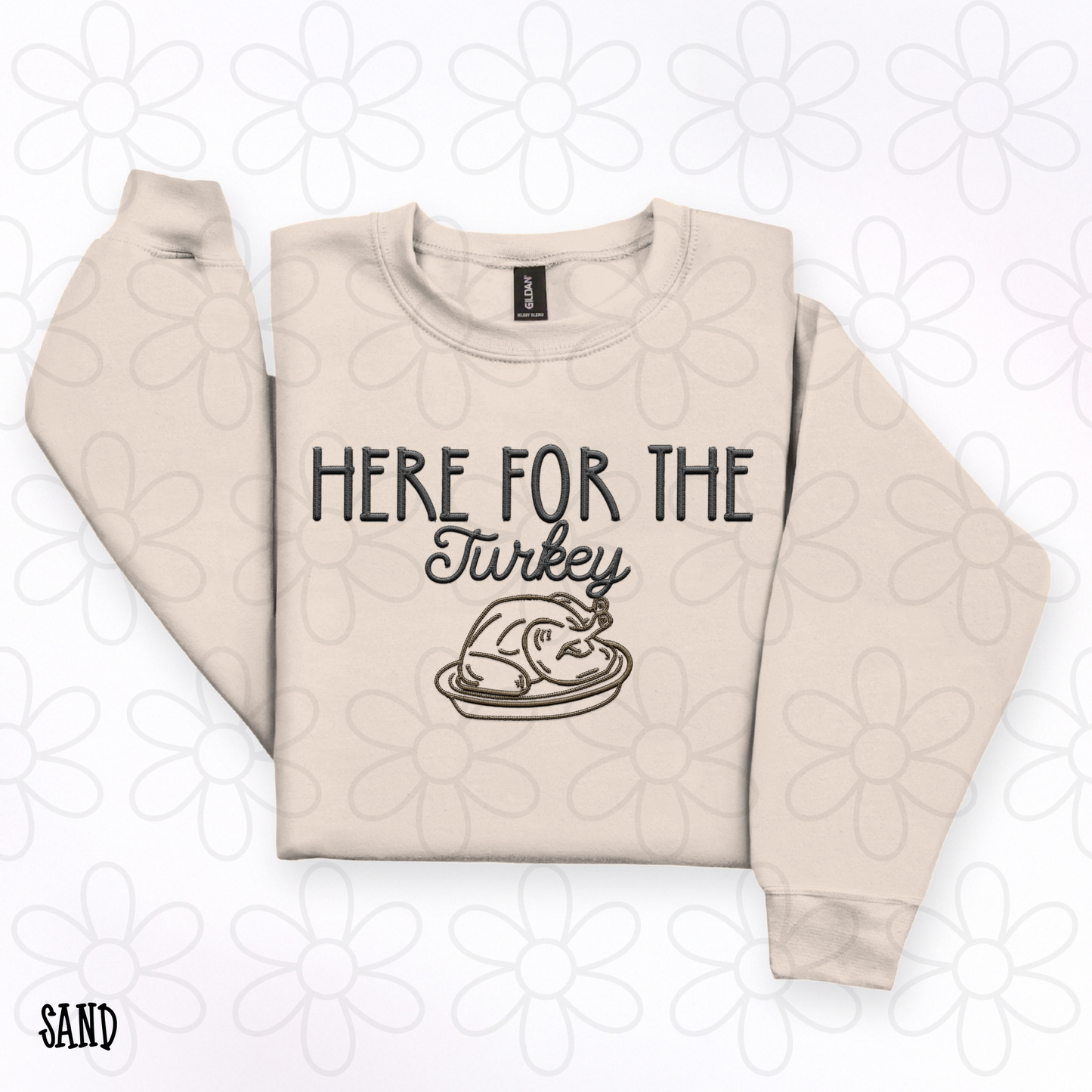 Here For The Turkey Kids Completed Tee