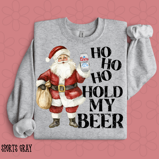 Ho Ho Ho Hold My Beer Santa DTF Transfer