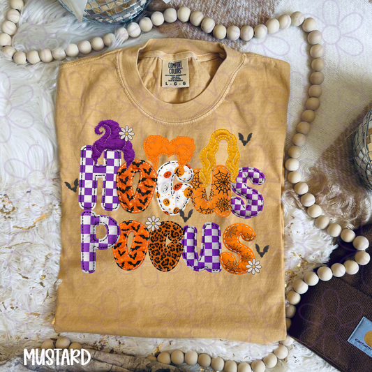 Hocus Pocus Faux Stitch Completed Tee