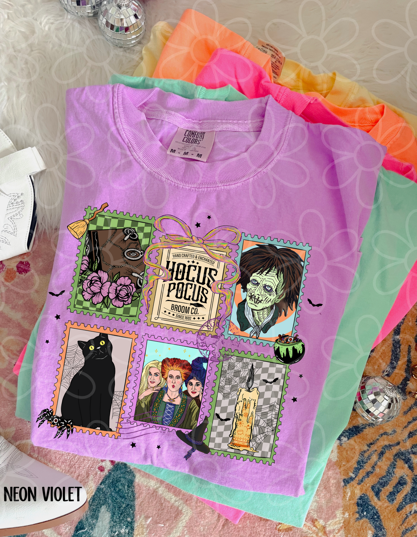 Hocus Pocus Halloween Stamps Completed Tee