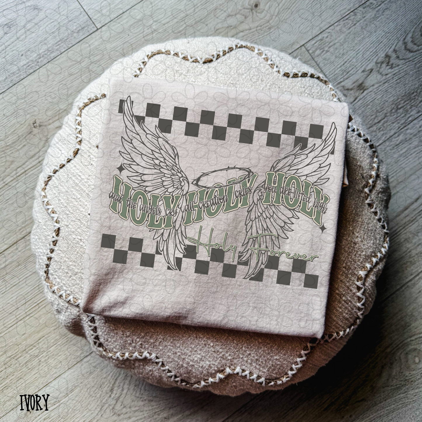 Holy Wings Checkered DTF Transfer