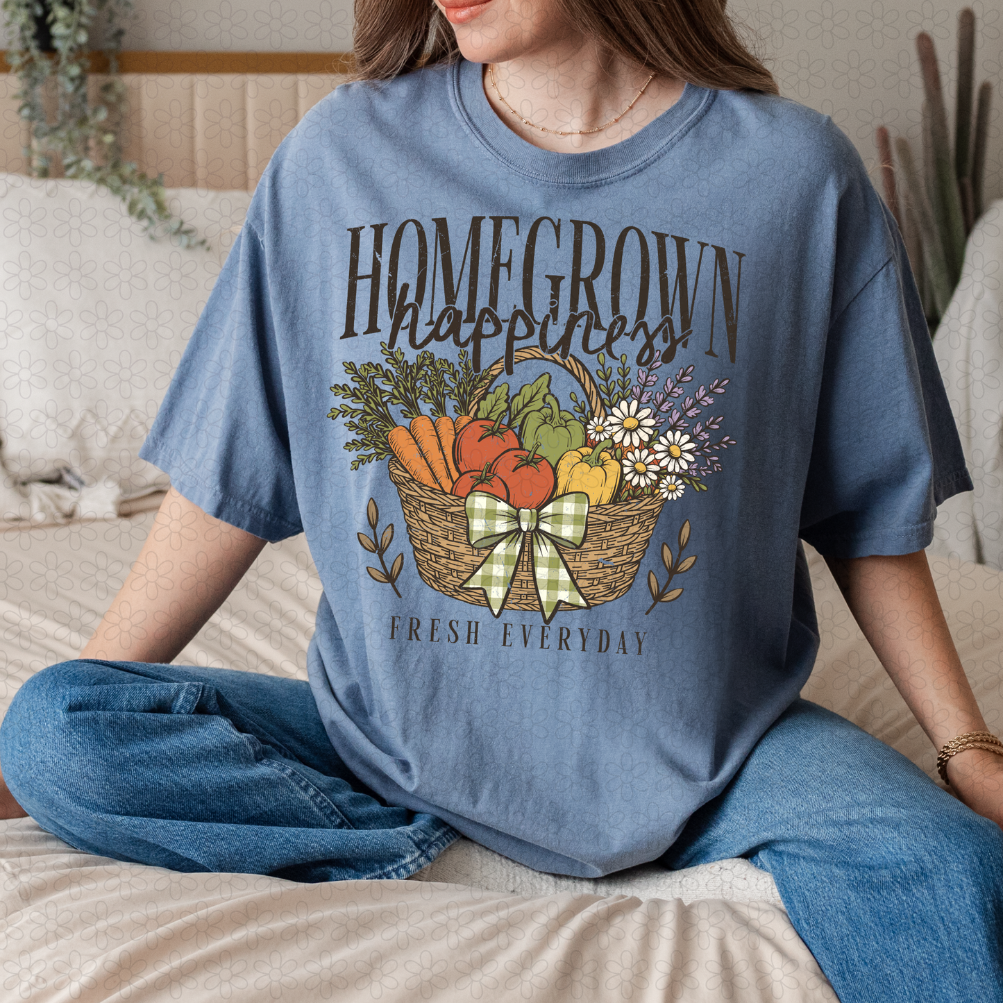 Homegrown Happiness (Multiple Color options) DTF Transfer