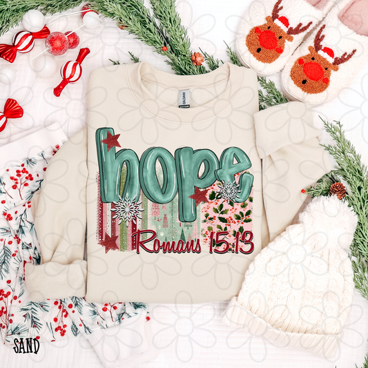 Hope Stripes Snowflakes DTF Transfer