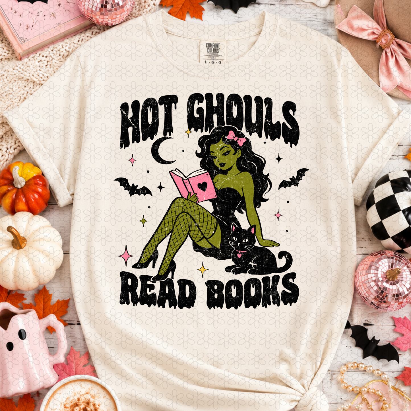 Hot Ghouls Read Books DTF Transfer