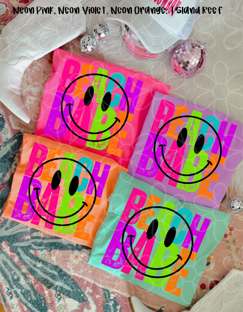 Beach Babe Smiley Kids Completed Tee