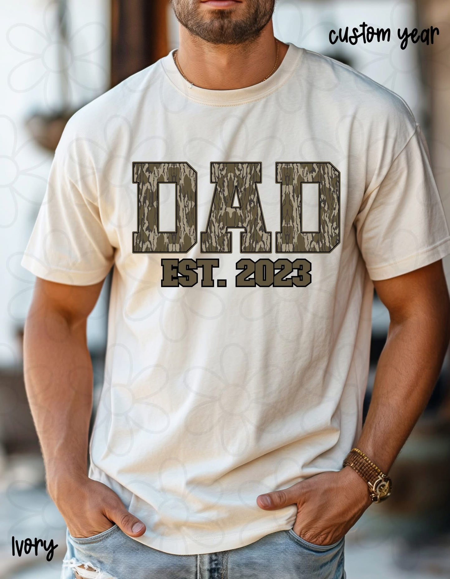 Camo Dad Custom Year DTF Transfer