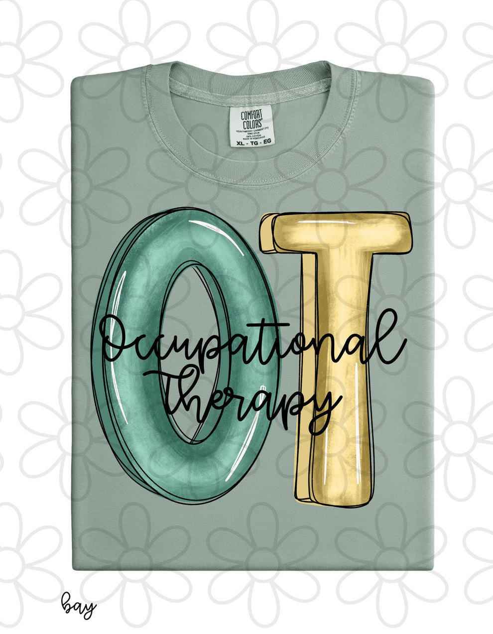 Custom Cursive Neutral Ombre Names Completed Tee
