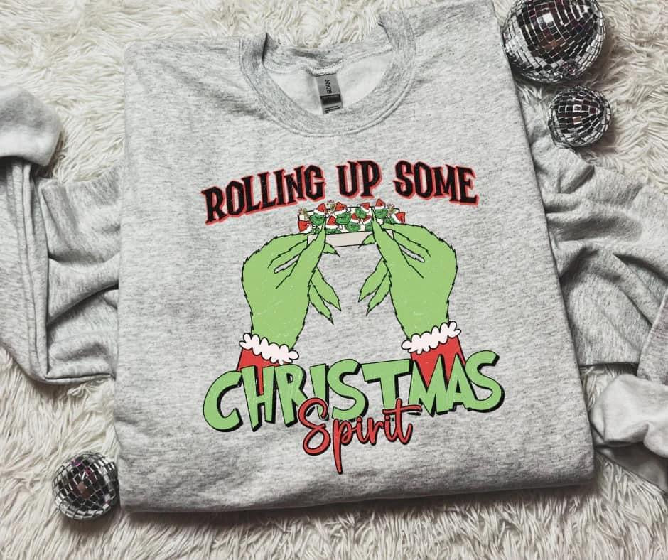 Rolling Up Christmas Spirit DTF Transfer