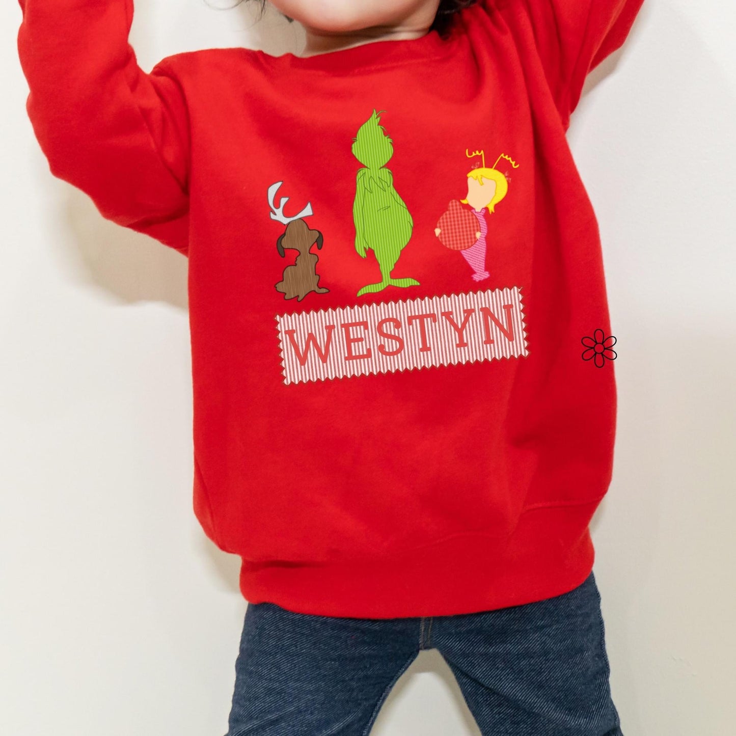 Custom Name Grinch Characters Kids Completed Tee