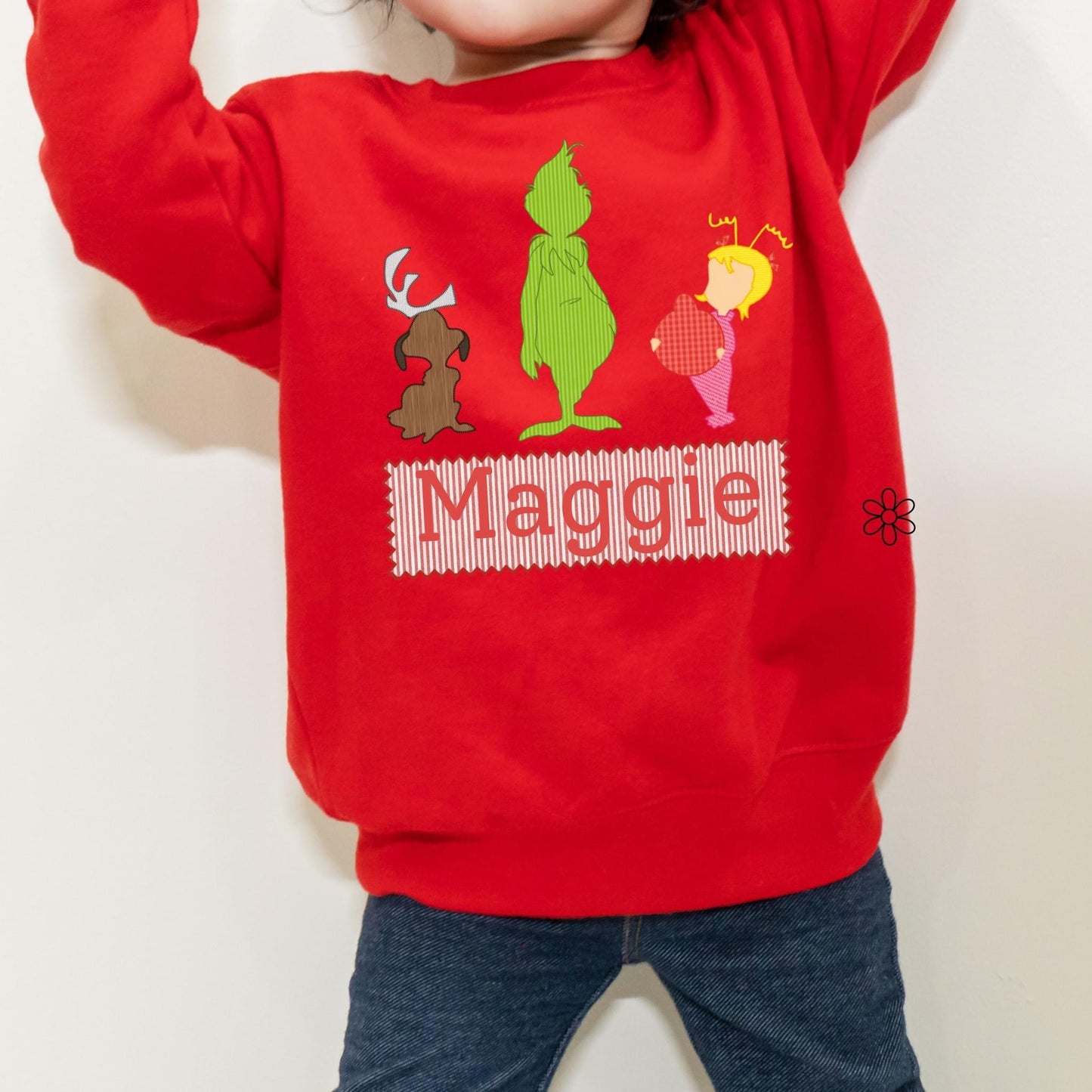 Custom Name Grinch Characters Kids Completed Tee