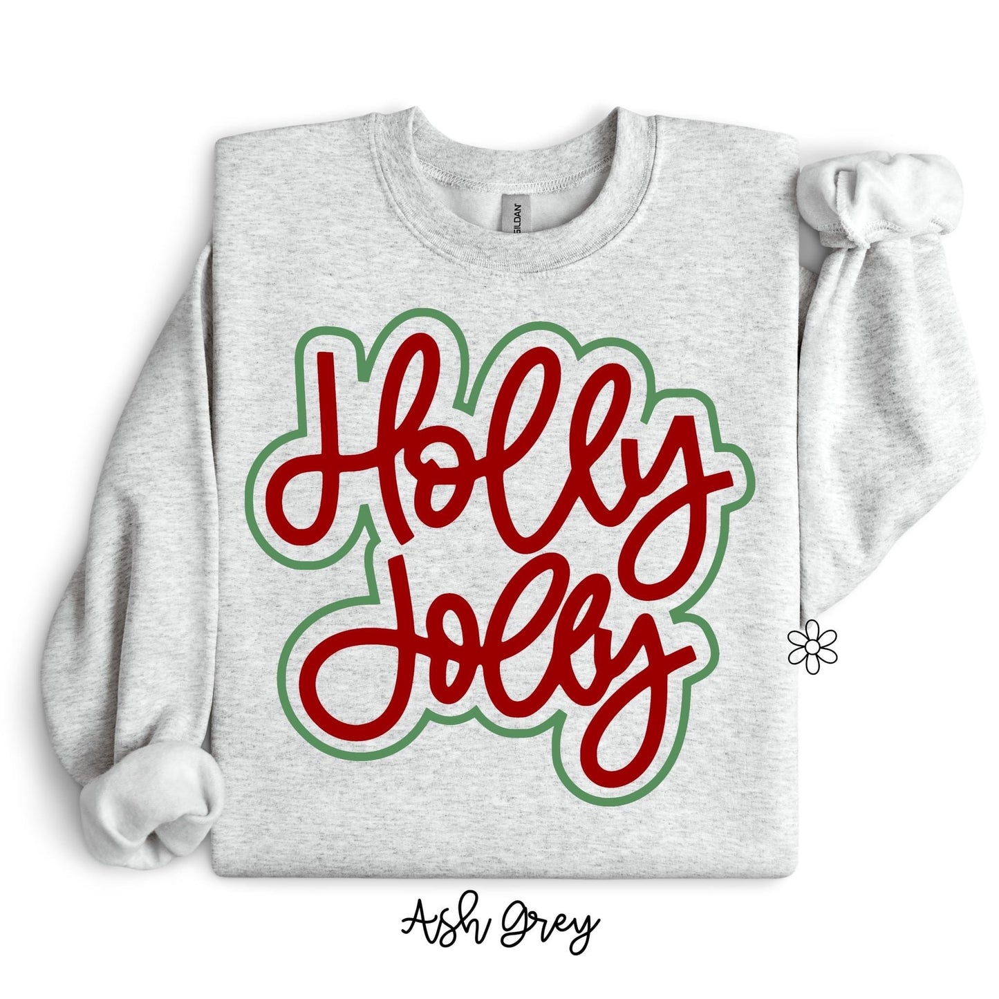 Red & Green Holly Jolly Completed Tee