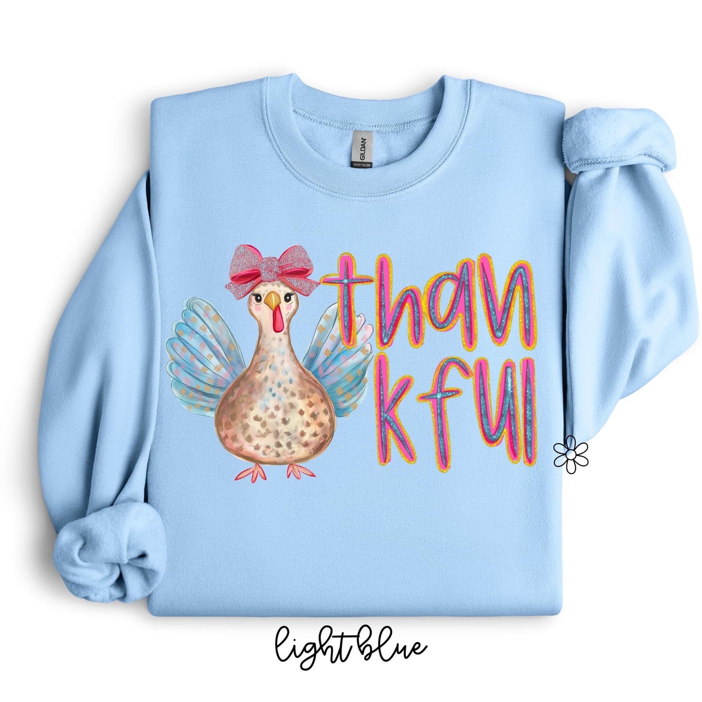 Cute Turkey Thankful Kids Completed Tee