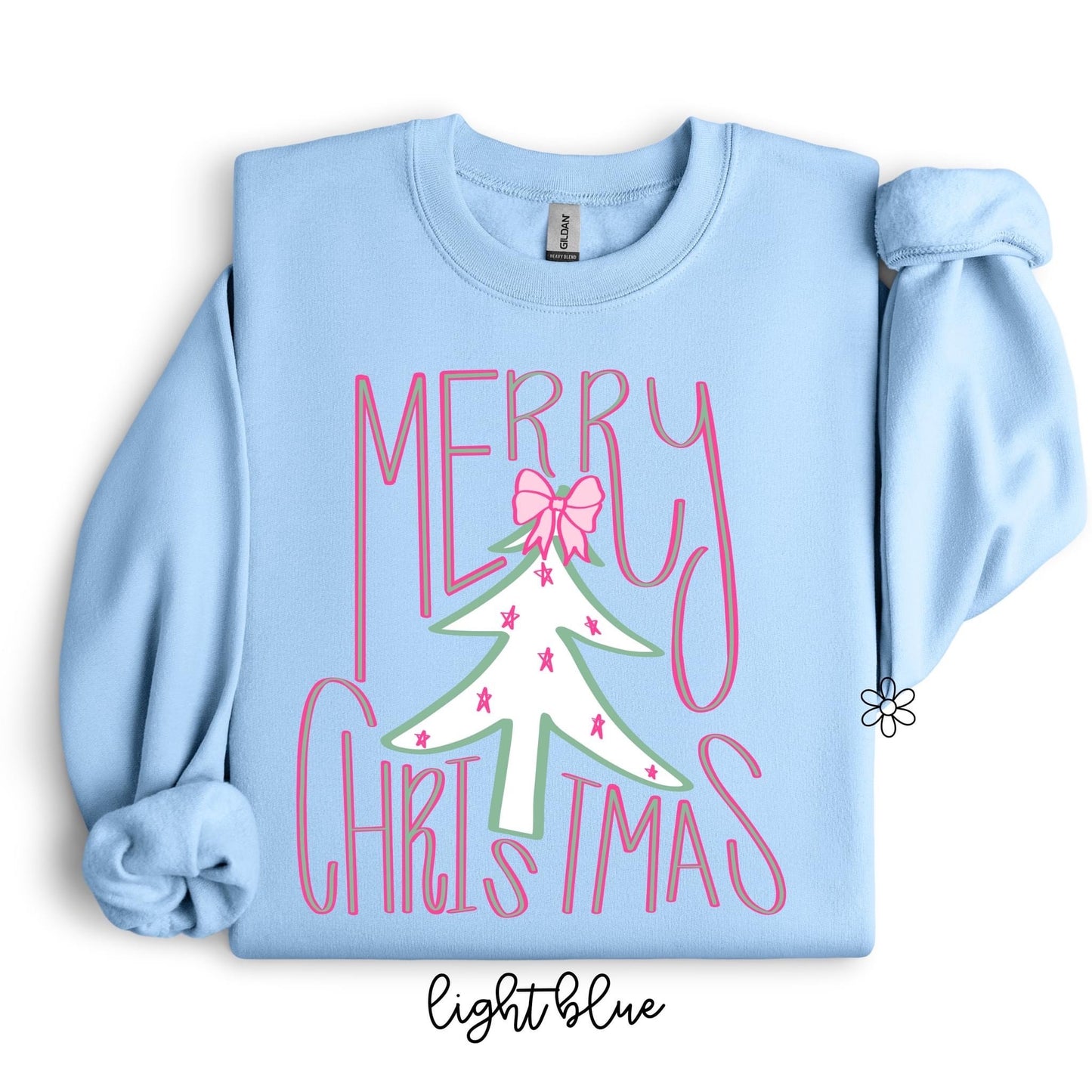 Preppy Pink Merry Christmas Kids Completed Tee
