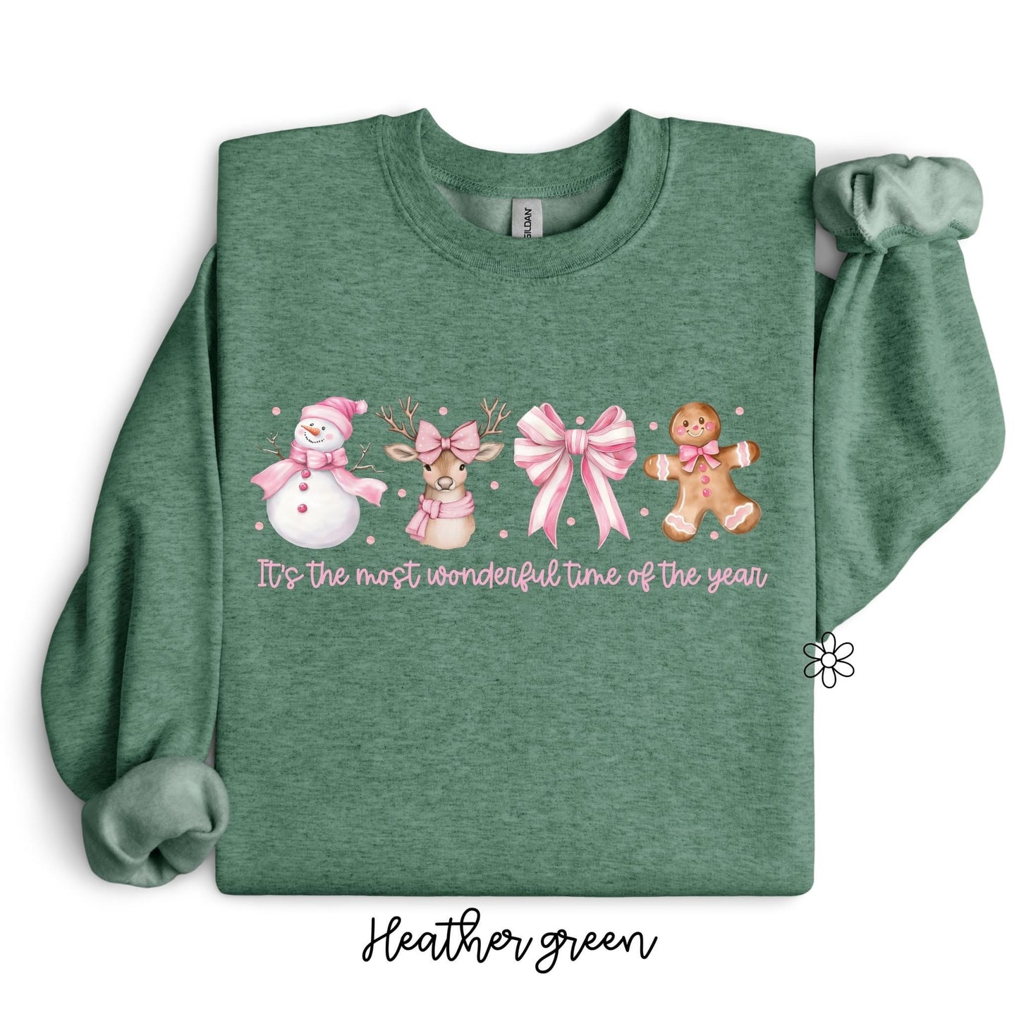 Most Wonderful Time Of The Year Pink Coquette Completed Tee