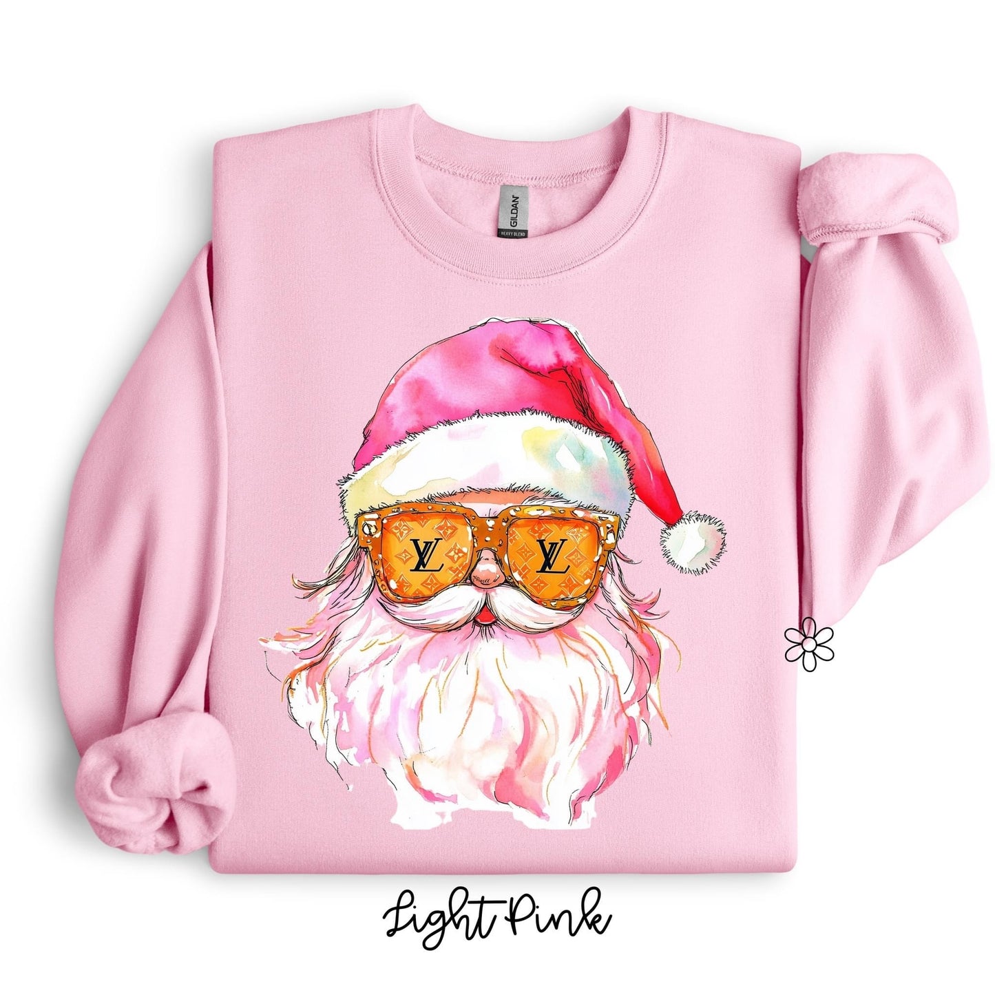 Santa Boujee Glasses Completed Tee
