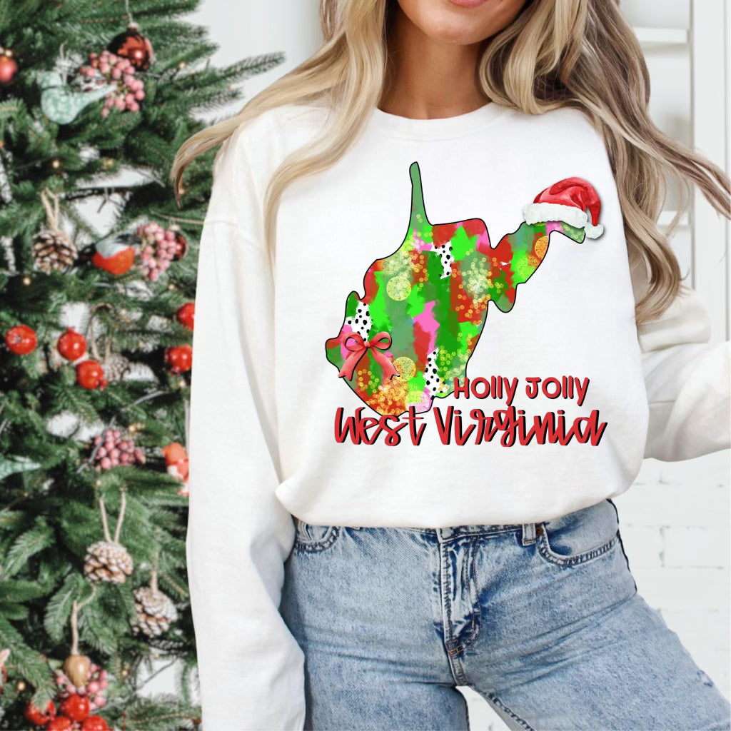 Holly Jolly States (Multiple Options) Completed Tee