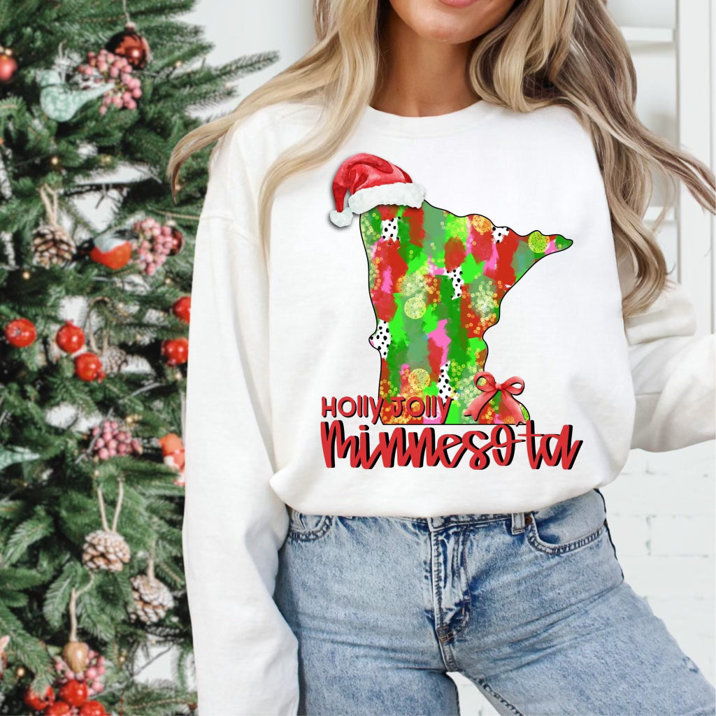 Holly Jolly States (Multiple Options) Completed Tee
