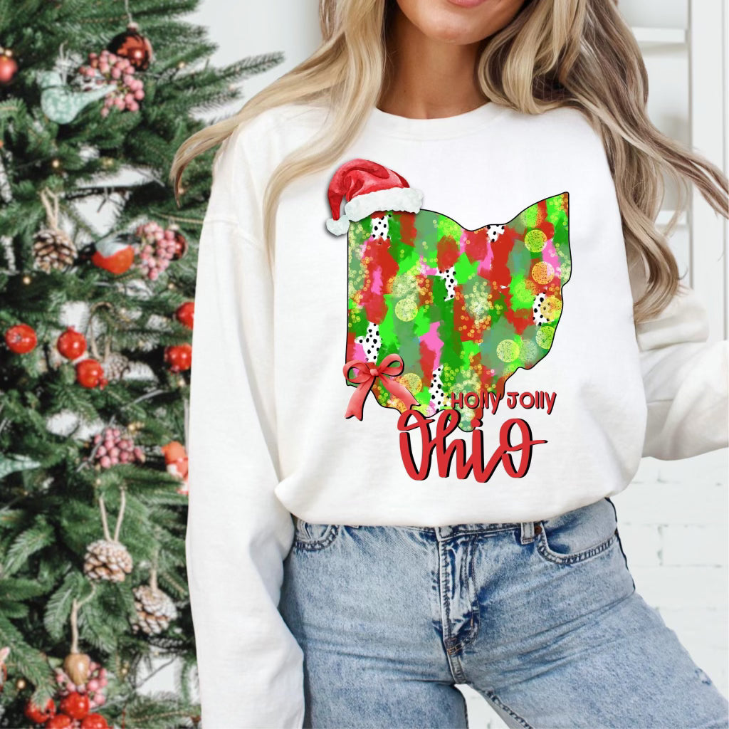 Holly Jolly States (Multiple Options) Completed Tee