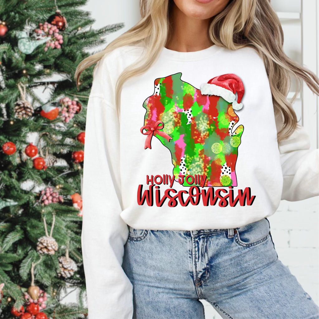 Holly Jolly States (Multiple Options) Completed Tee