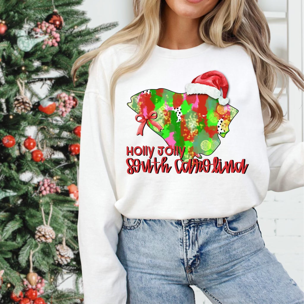 Holly Jolly States (Multiple Options) Completed Tee