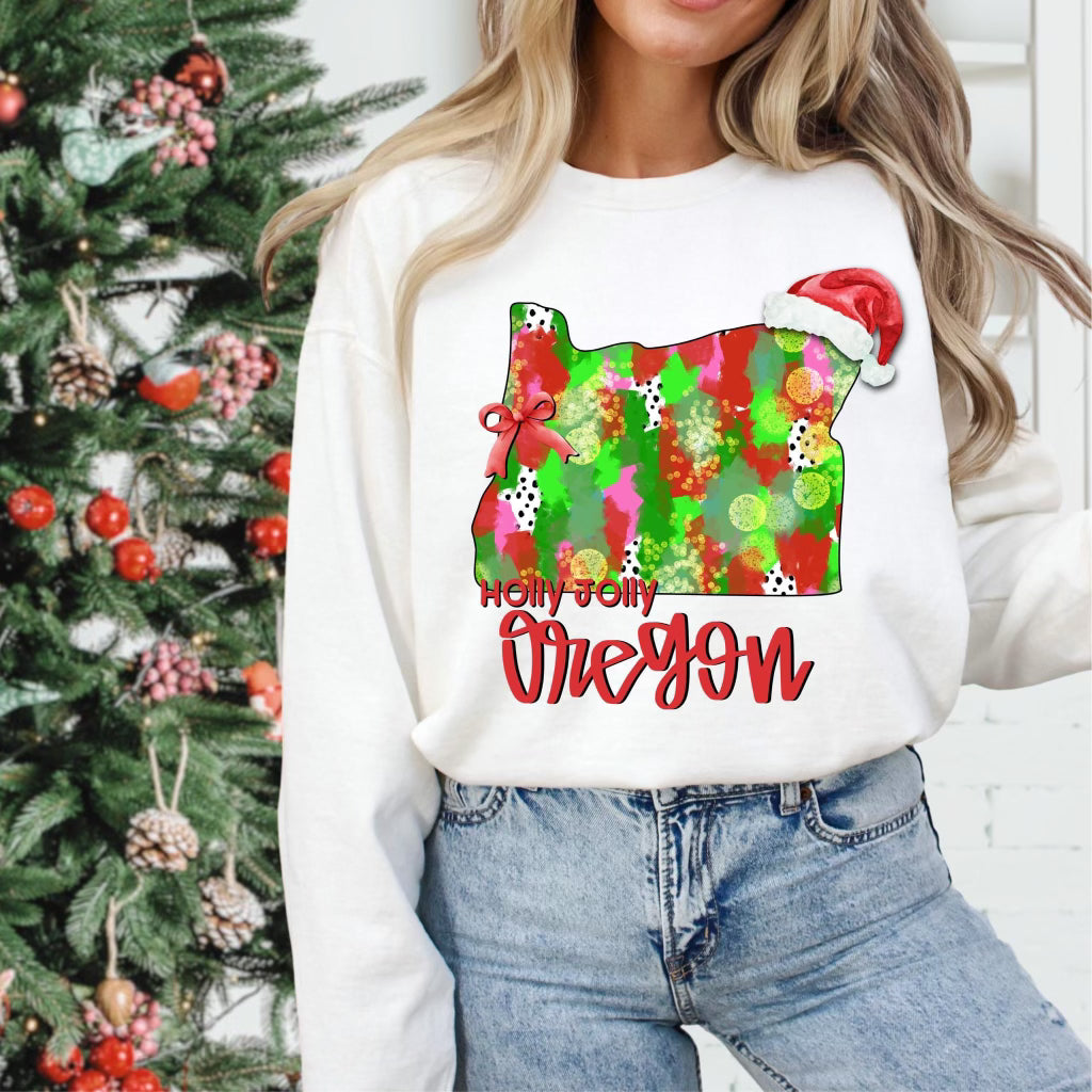 Holly Jolly States (Multiple Options) Completed Tee