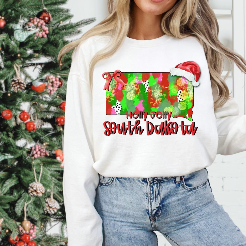 Holly Jolly States (Multiple Options) Completed Tee