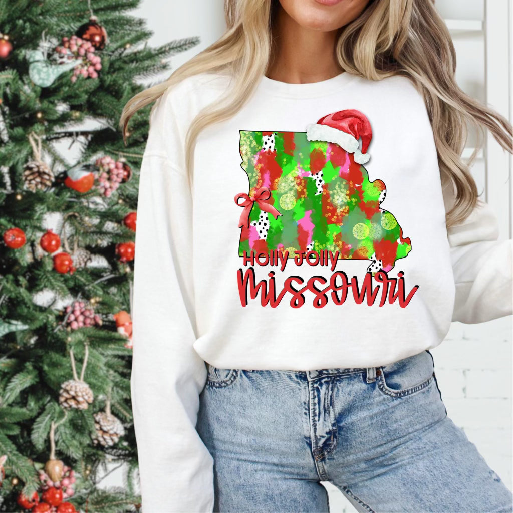 Holly Jolly States (Multiple Options) Completed Tee