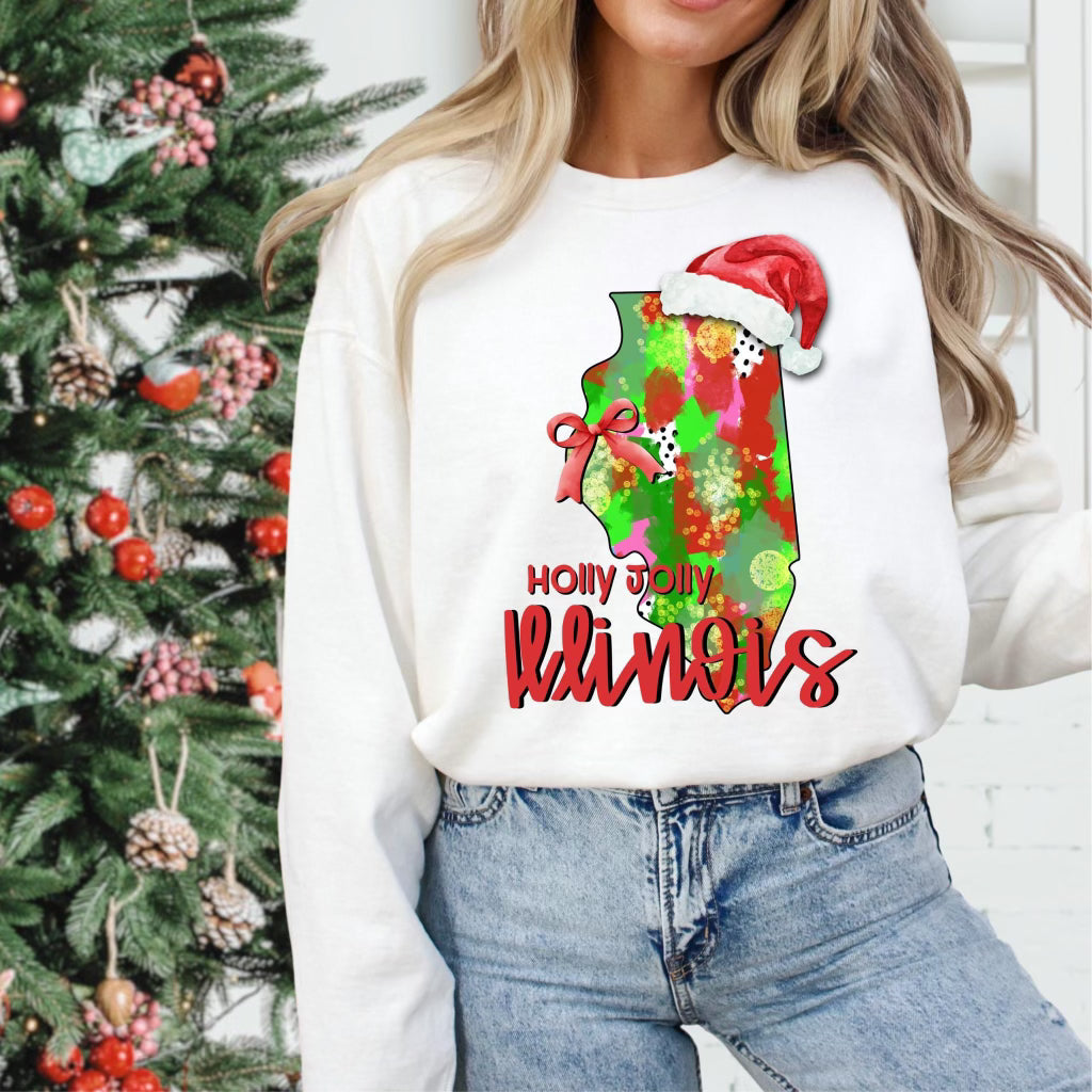 Holly Jolly States (Multiple Options) Completed Tee