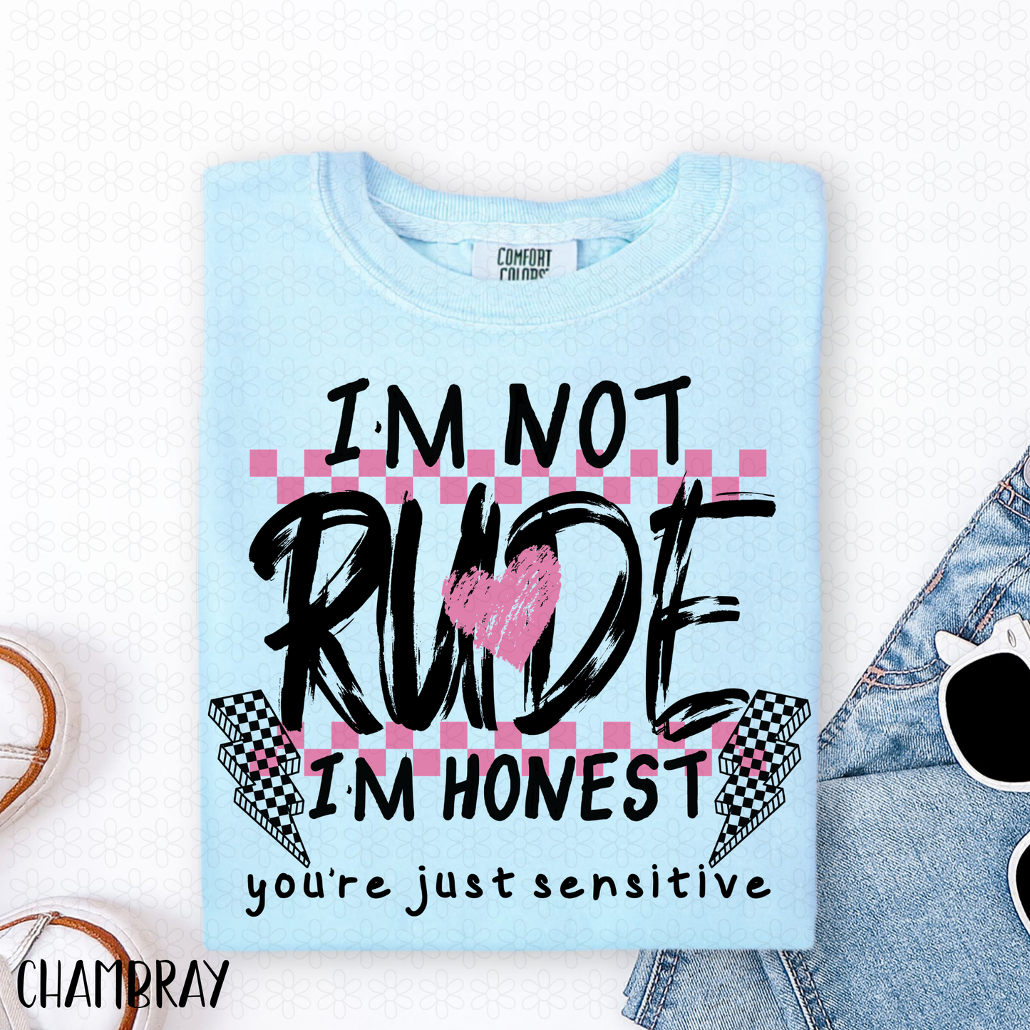 I'm Not Rude Im Honest- Black DTF Transfer