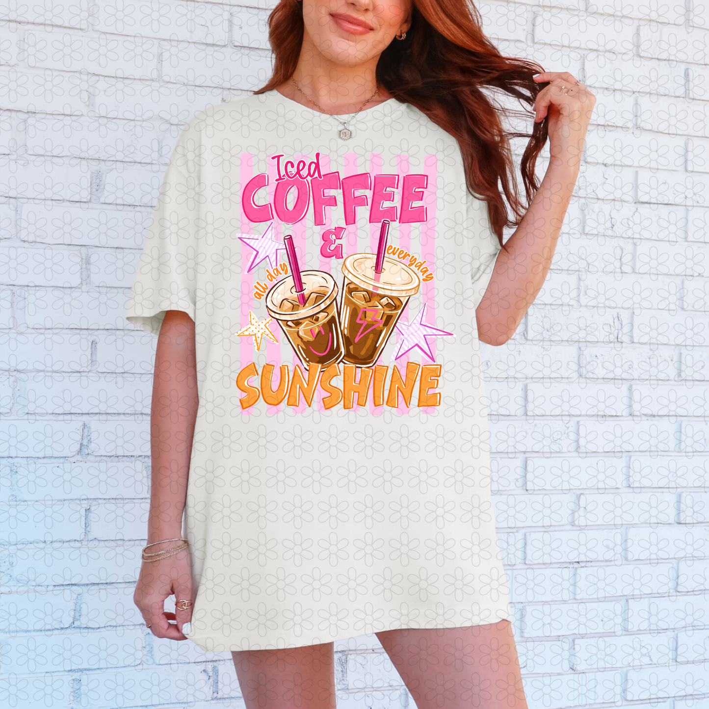 Iced Coffee & Sunshine DTF Transfer