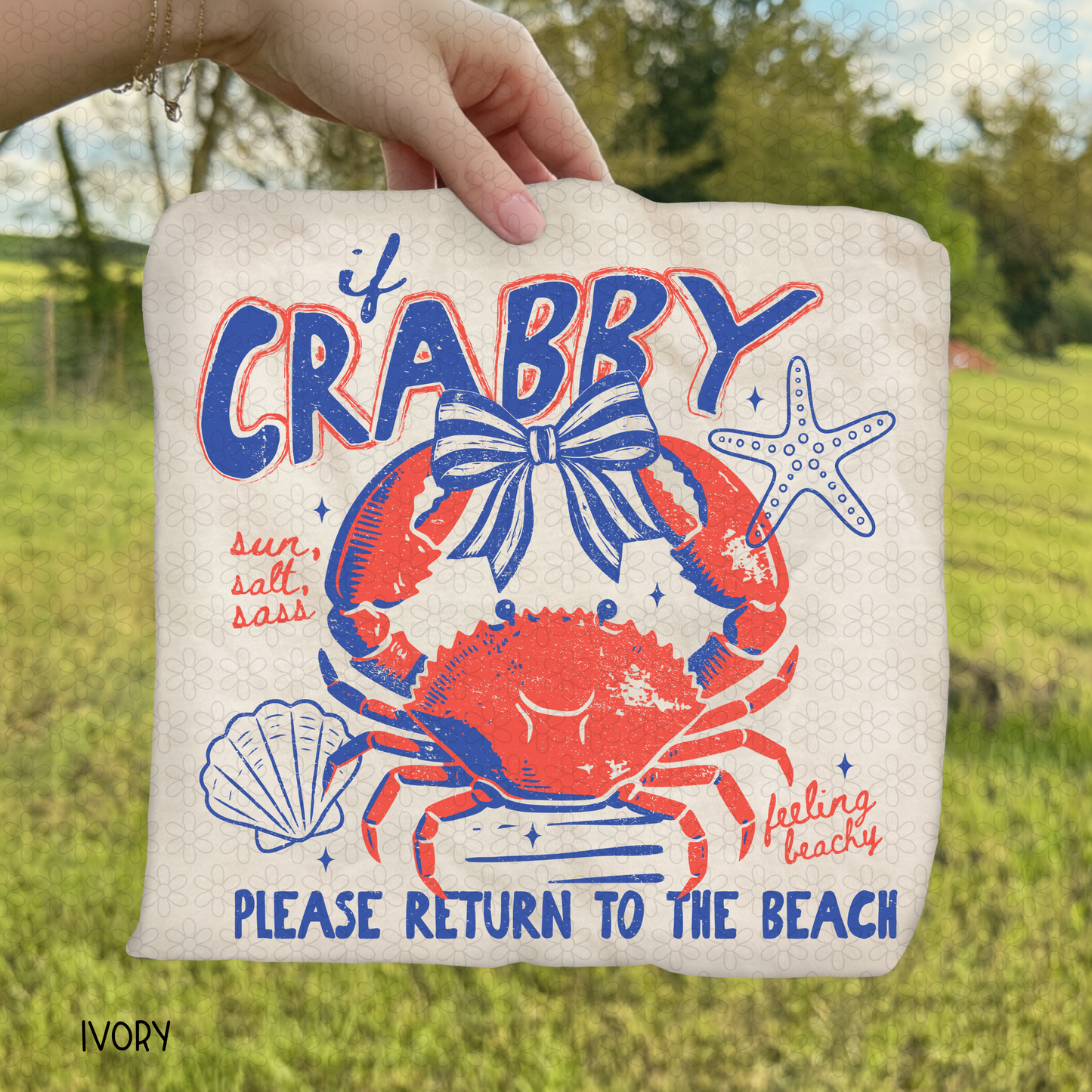 If Crabby Please Return to the Beach DTF Transfer