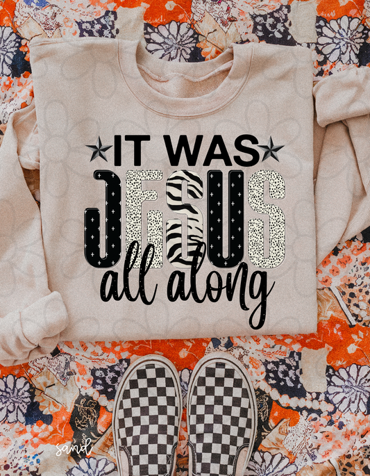 It Was Jesus All Along DTF Transfer