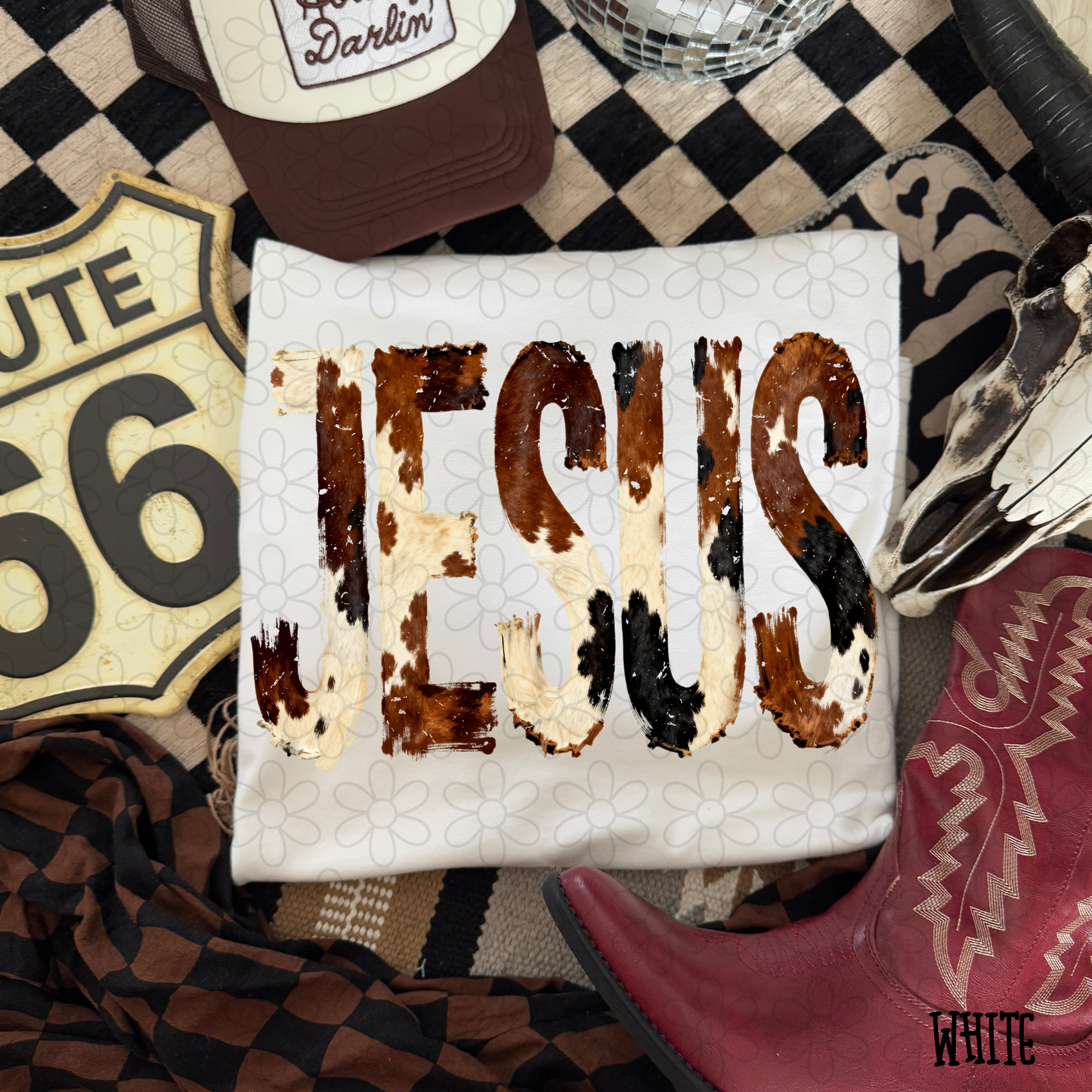 Jesus Cow Print DTF Transfer