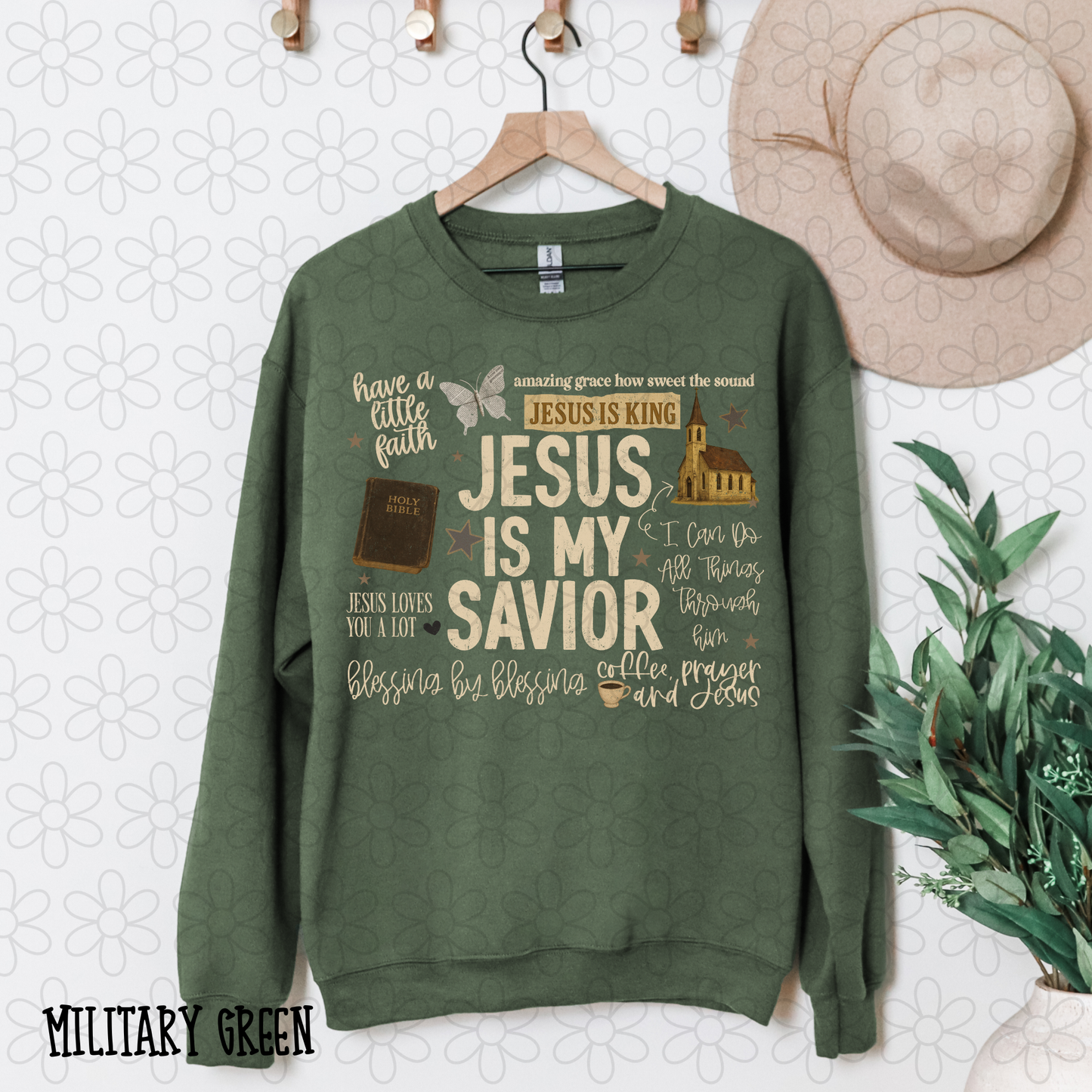 Jesus Is My Savior White DTF Transfer