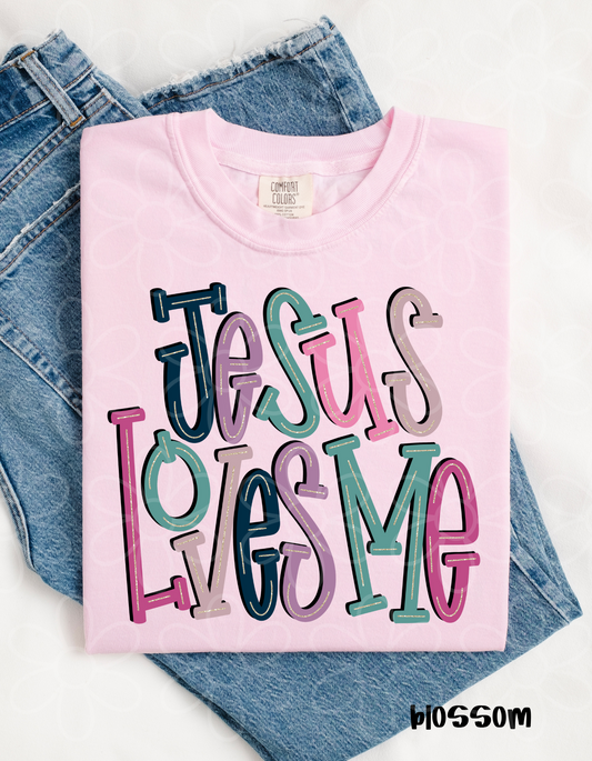 Jesus Loves Me Multicolor Kids Completed Tee