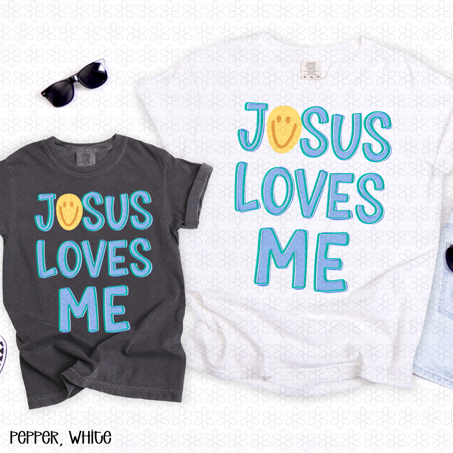 Jesus Loves Me- BLUE DTF Transfer