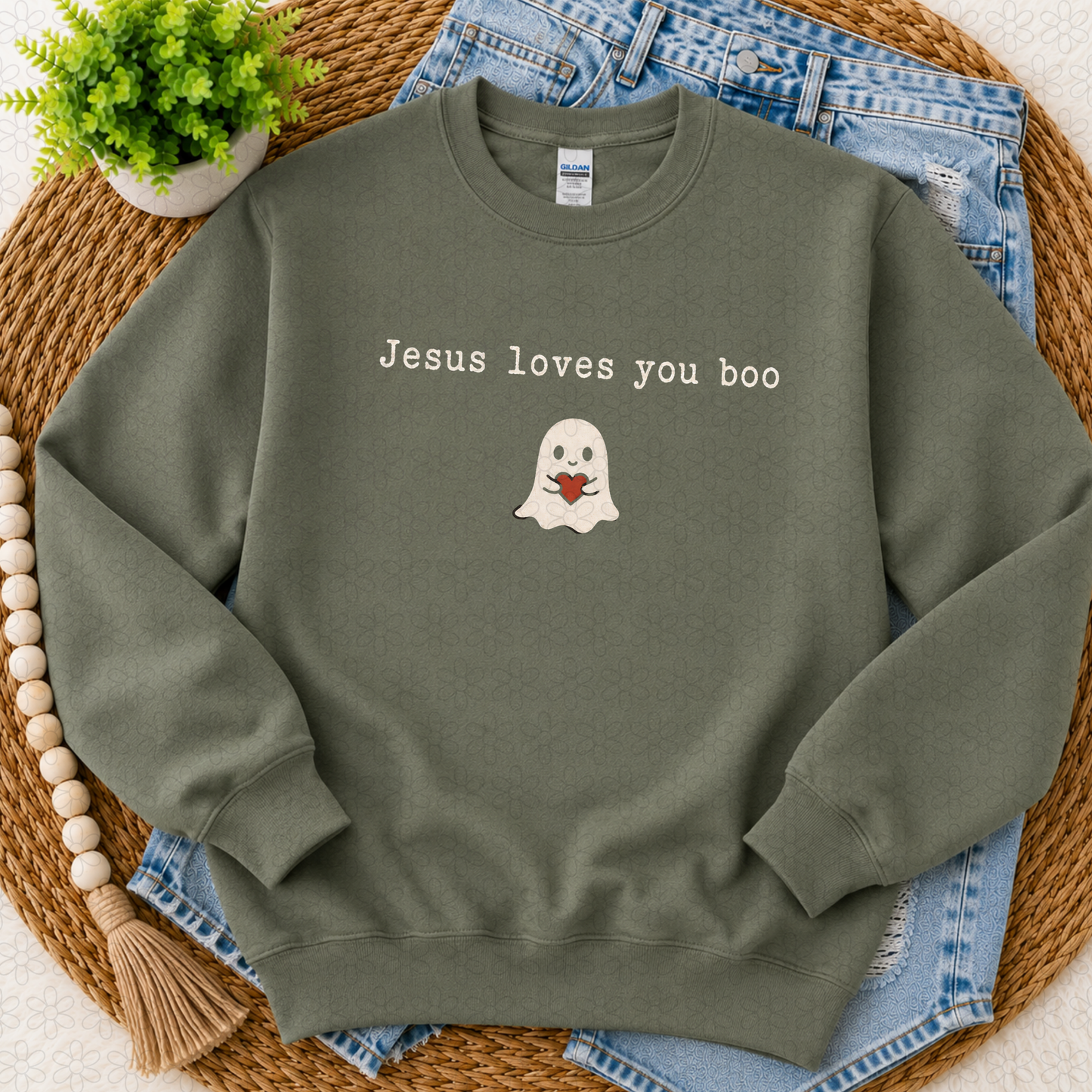 Jesus loves you boo DTF Transfer