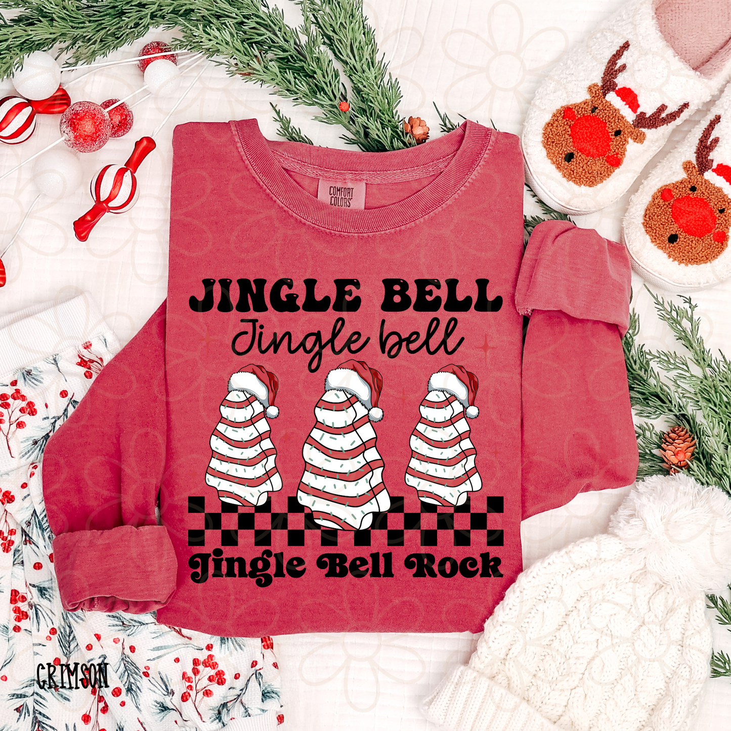 Jingle Bell Rock Christmas Tree Cakes Completed Tee