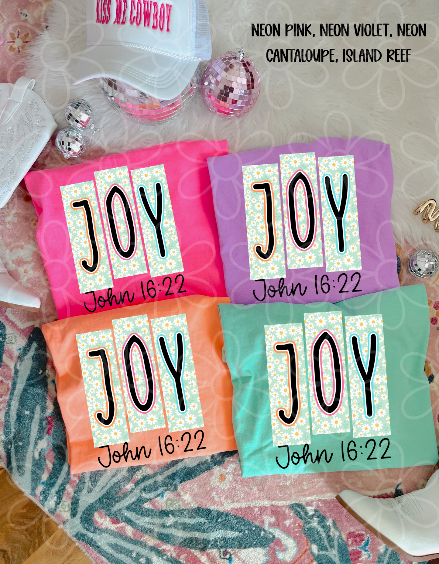 Joy Floral Completed Tee