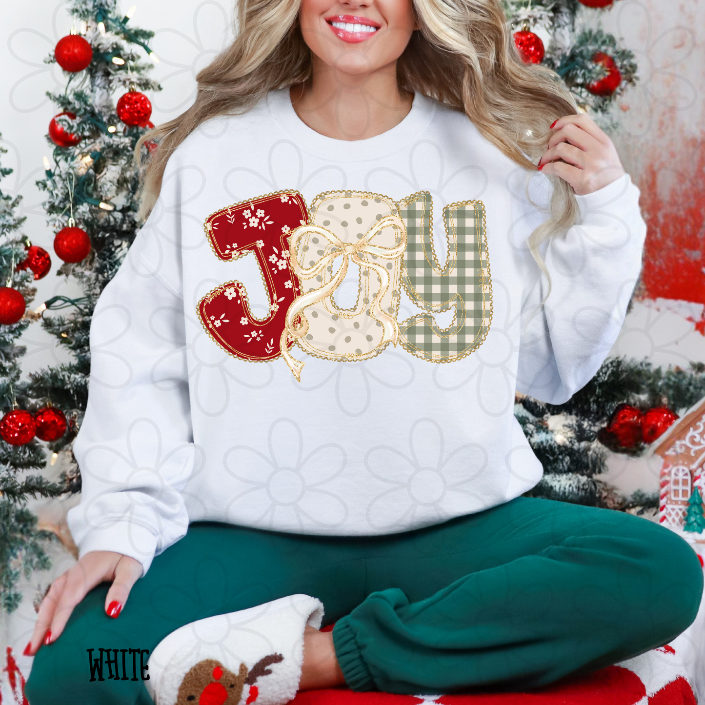 Joy Gold Coquette Bow Completed Tee