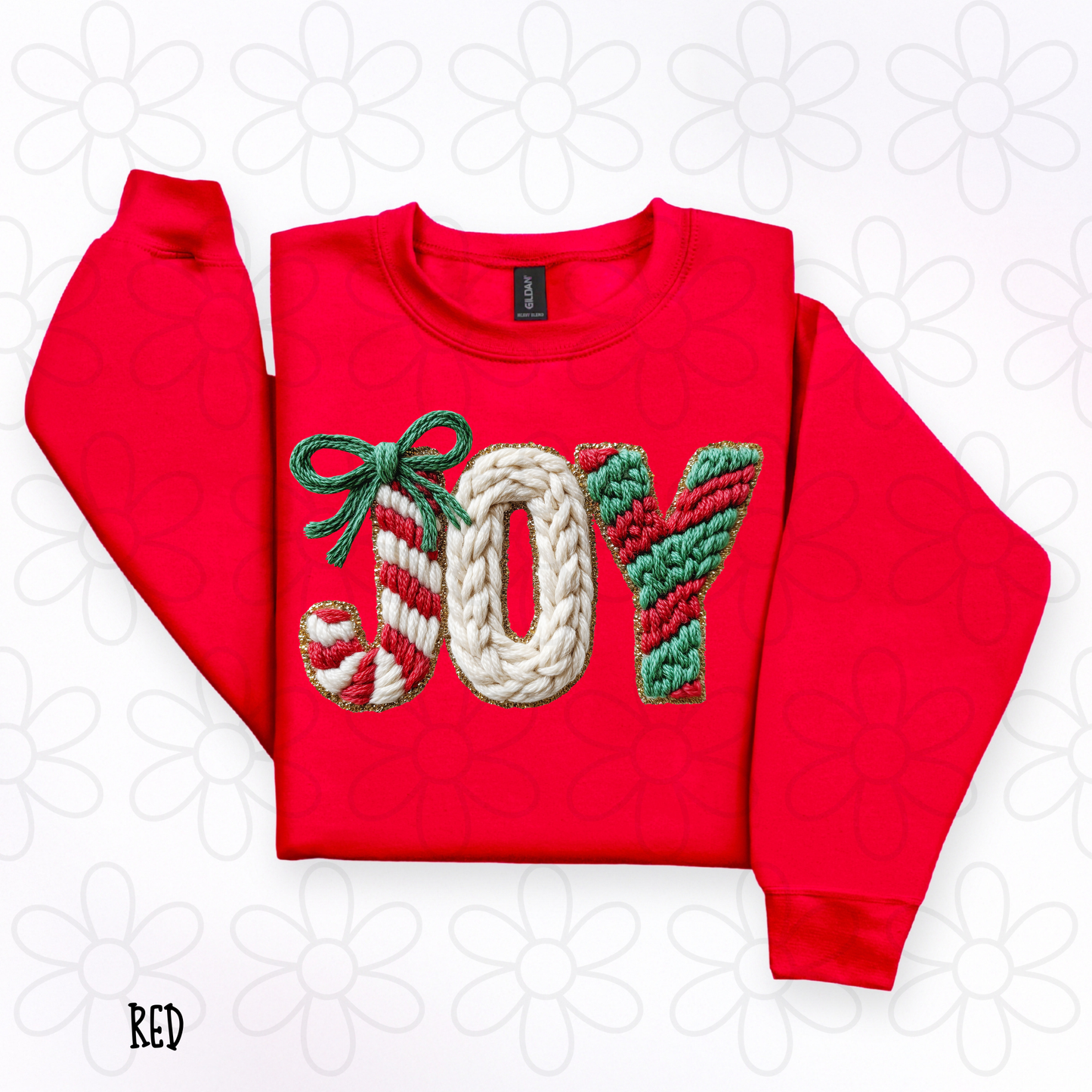 Joy Stripes Green Bow DTF Transfer