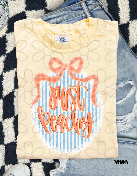 Just Peachy Coquette Kids Completed Tee