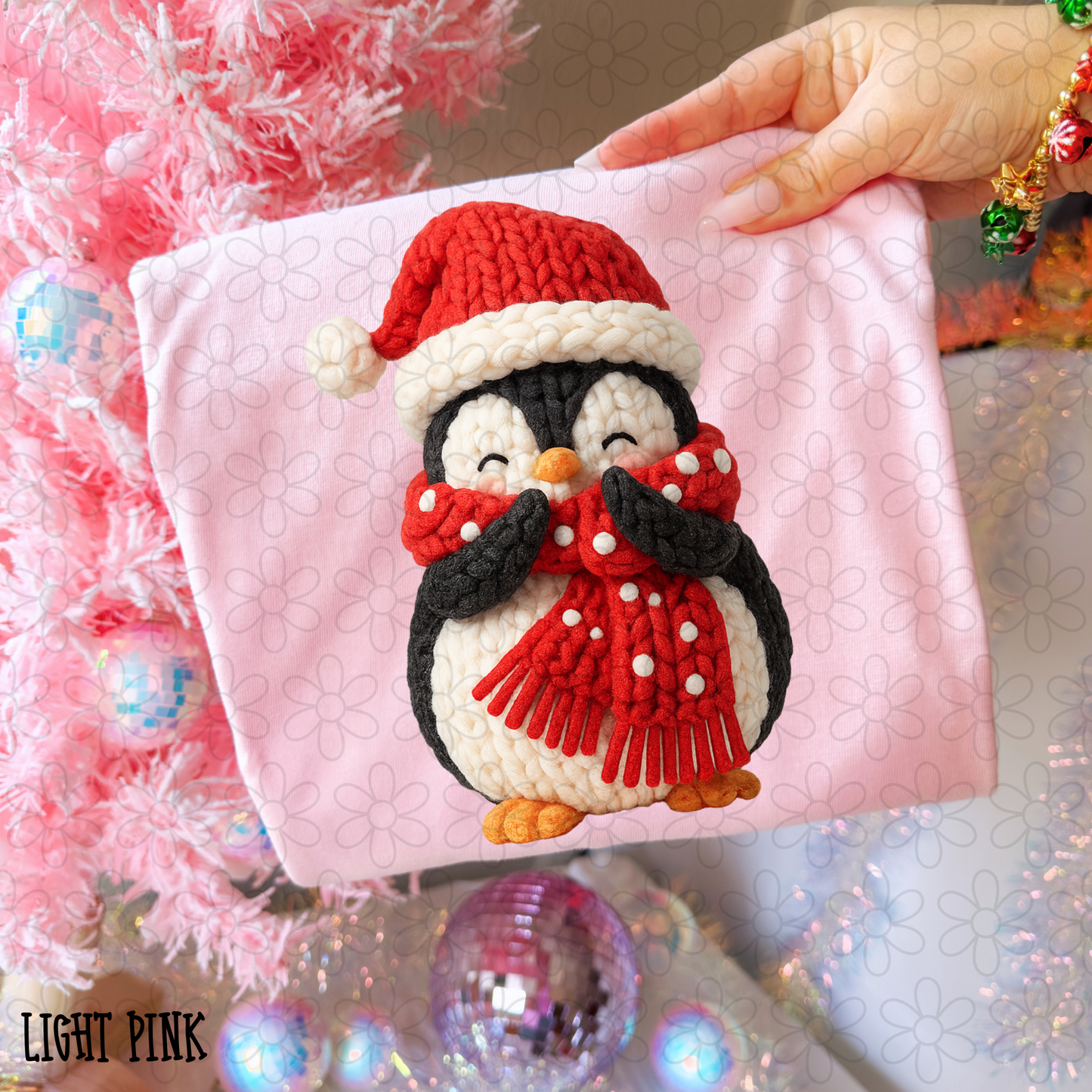 Knit Penguin Christmas Hat DTF Transfer