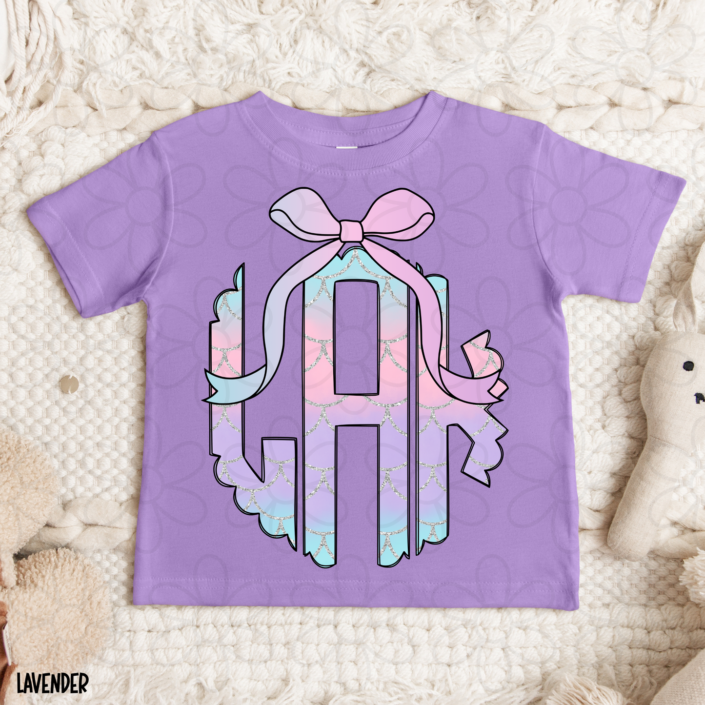 Mermaid Monogram DTF Transfer