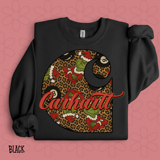 Leopard Carhartt Grinch 8 Ball Completed Tee