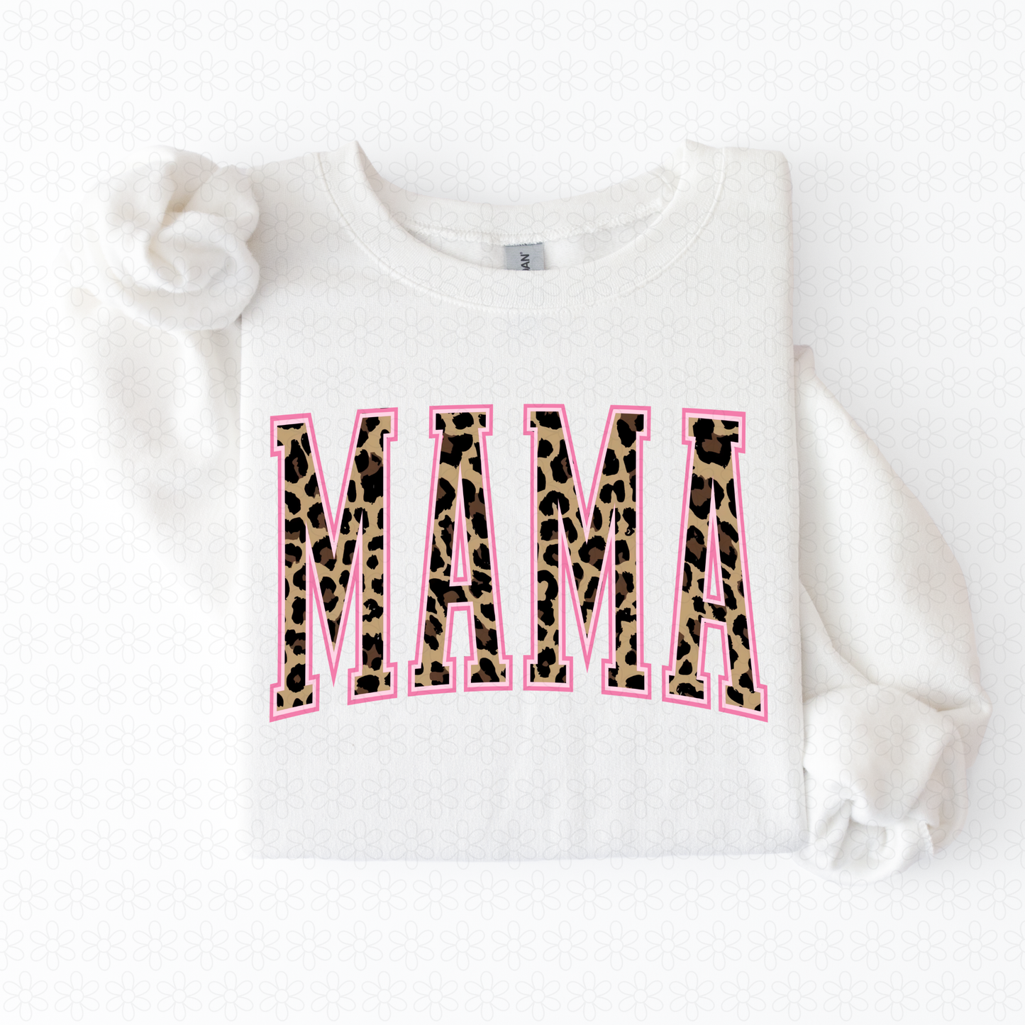 Leopard Mama Pink Outline DTF Transfer