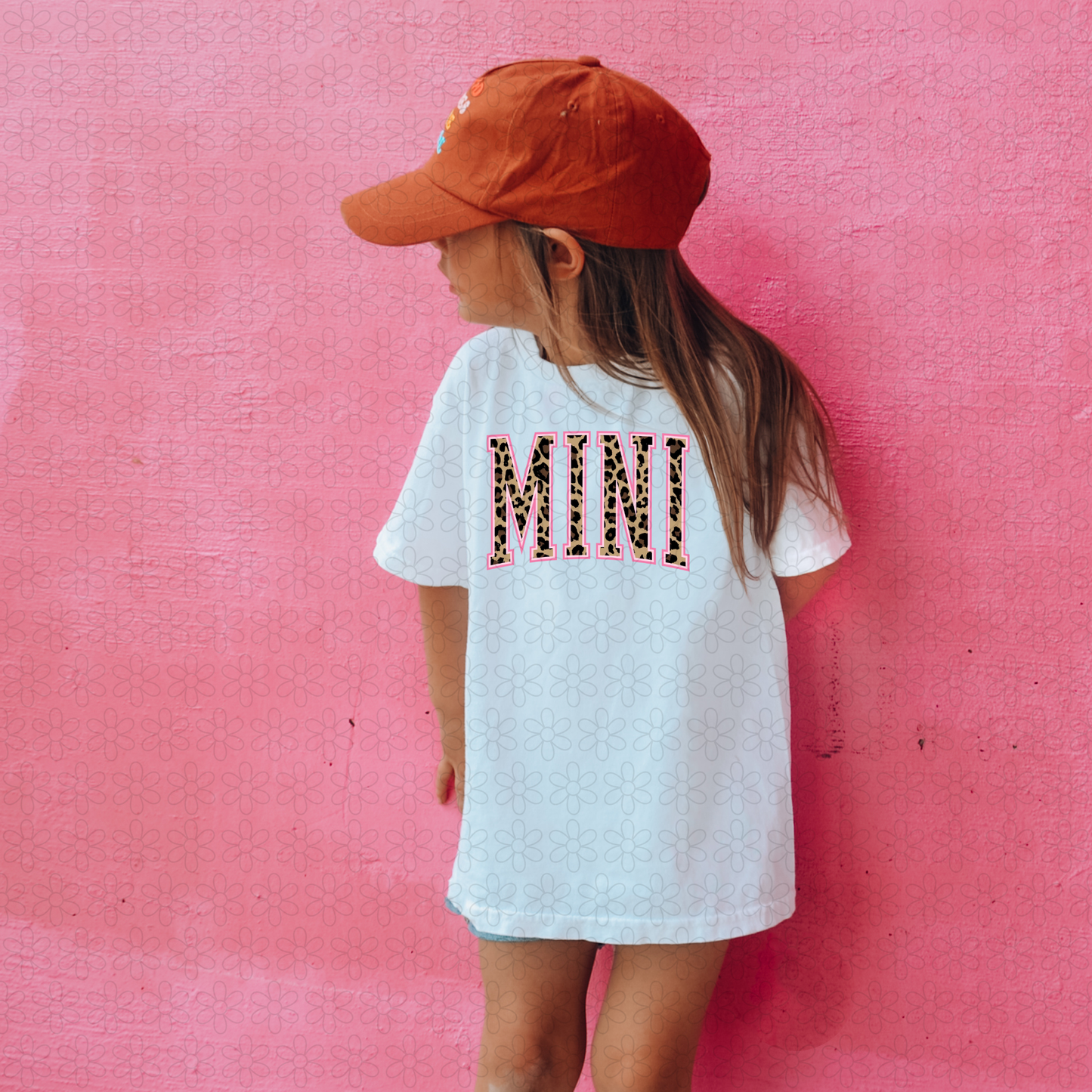 Leopard Mini Pink Outline DTF Transfer