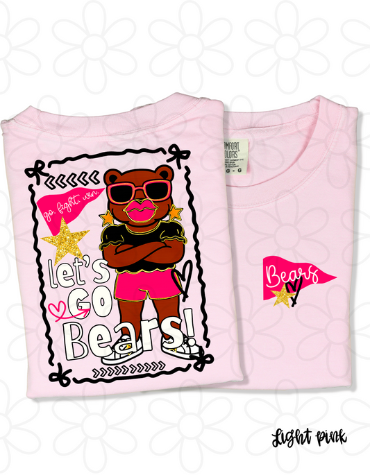 Let's Go Bears Pink Kids Completed Tee