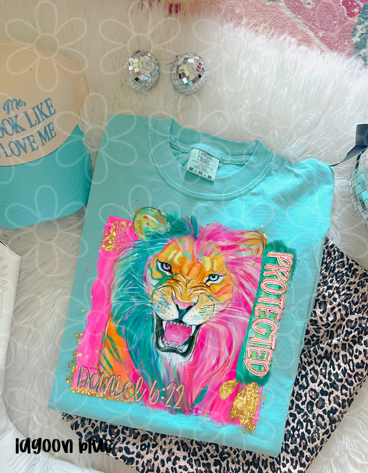 Lion Protected Daniel 6:22 Kids Completed Tee