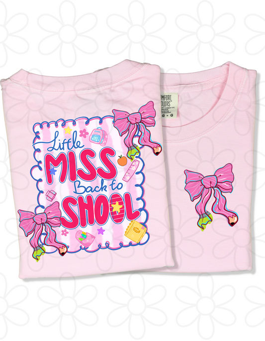 Little Miss Back To School Kids Completed Tee